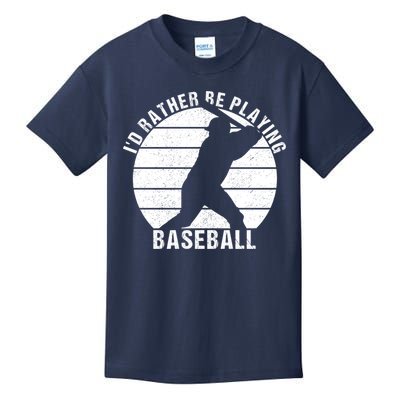 I'd Rather Be Playing Baseball Tee Baseball Player, Coach Kids T-Shirt