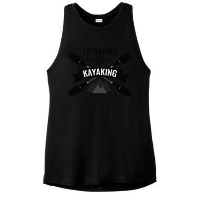 I'd Rather Be Kayaking River Canoe Canoeing For Kayak Lovers Ladies PosiCharge Tri-Blend Wicking Tank