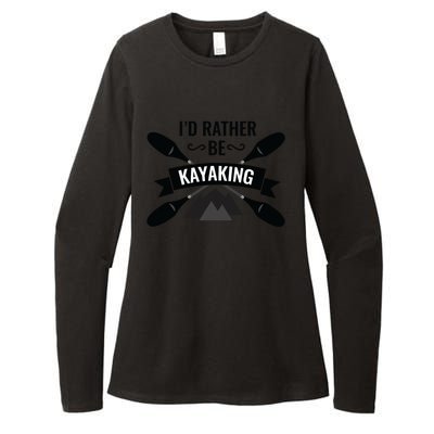 I'd Rather Be Kayaking River Canoe Canoeing For Kayak Lovers Womens CVC Long Sleeve Shirt