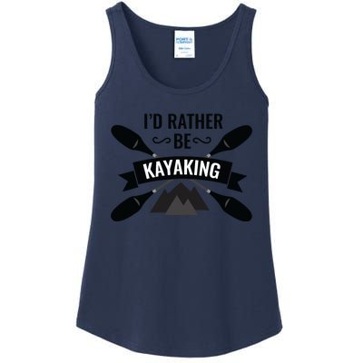 I'd Rather Be Kayaking River Canoe Canoeing For Kayak Lovers Ladies Essential Tank