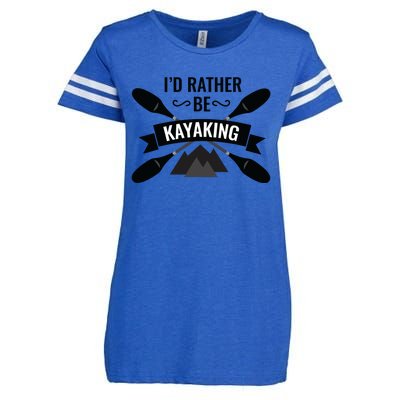 I'd Rather Be Kayaking River Canoe Canoeing For Kayak Lovers Enza Ladies Jersey Football T-Shirt