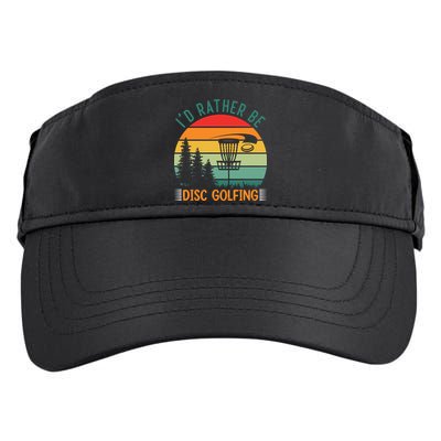 I'd Rather Be Disc Golfing Discs Funny Disc Golfer Adult Drive Performance Visor