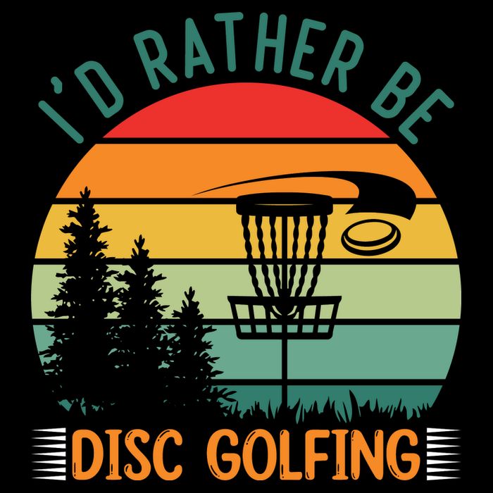I'd Rather Be Disc Golfing Discs Funny Disc Golfer Bucket Hat
