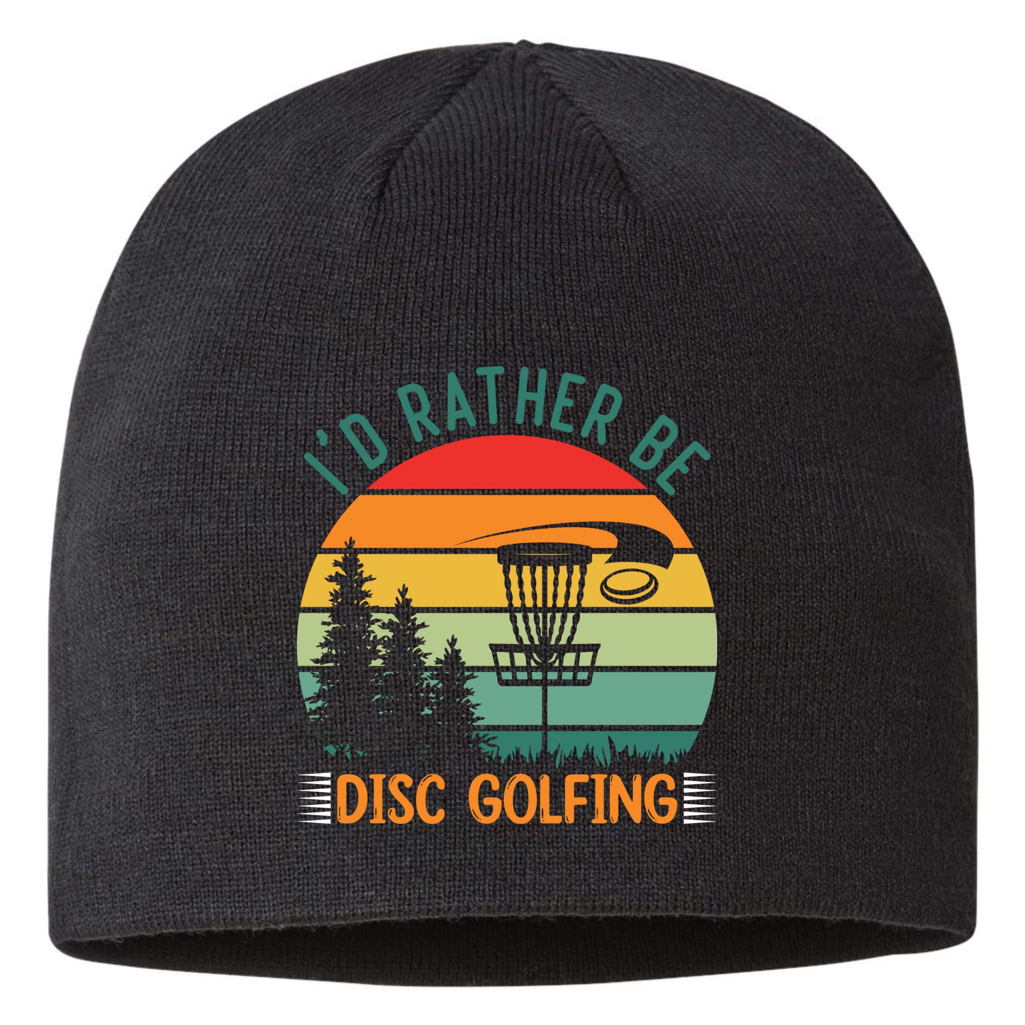 I'd Rather Be Disc Golfing Discs Funny Disc Golfer Sustainable Beanie
