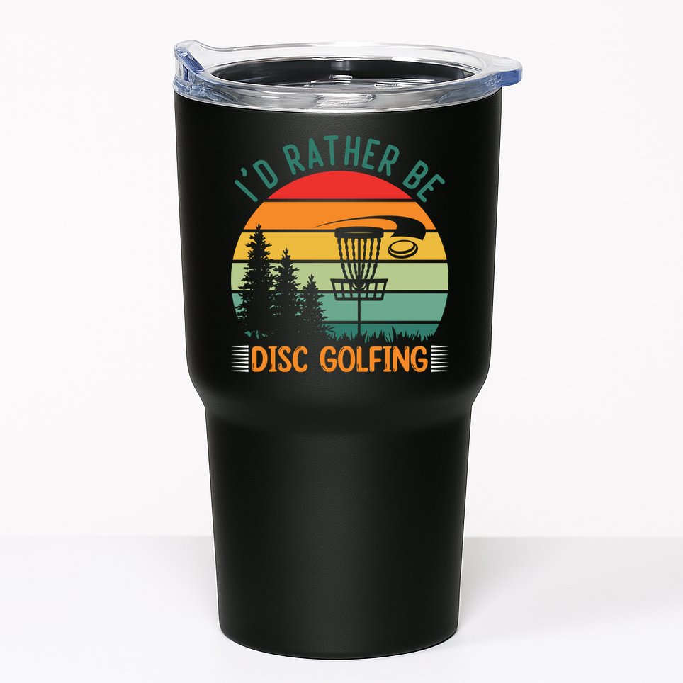 I'd Rather Be Disc Golfing Discs Funny Disc Golfer Tumbler