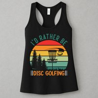 I'd Rather Be Disc Golfing Discs Funny Disc Golfer Womens Tank Top