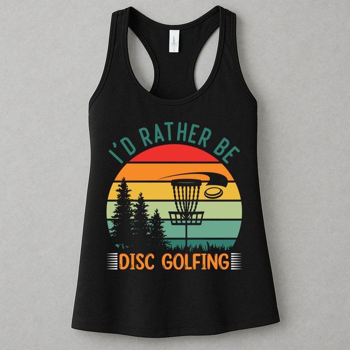 I'd Rather Be Disc Golfing Discs Funny Disc Golfer Womens Tank Top