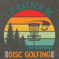 I'd Rather Be Disc Golfing Discs Funny Disc Golfer Cotton Canvas Backpack