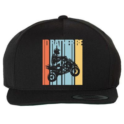 Id Rather Be Riding Quad Bikes ATV Brap Wool Snapback Cap