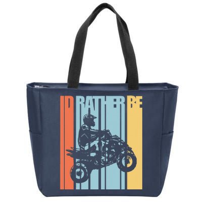 Id Rather Be Riding Quad Bikes ATV Brap Zip Tote Bag