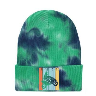 Id Rather Be Riding Quad Bikes ATV Brap Tie Dye 12in Knit Beanie