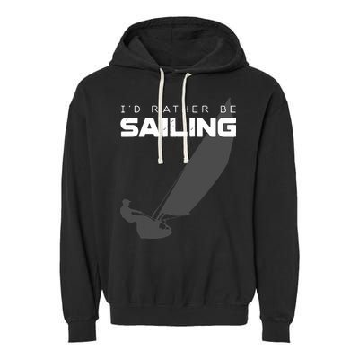 I'd Rather Be Sailing Vintage Sailing Garment-Dyed Fleece Hoodie