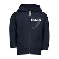 I'd Rather Be Sailing Vintage Sailing Toddler Zip Fleece Hoodie