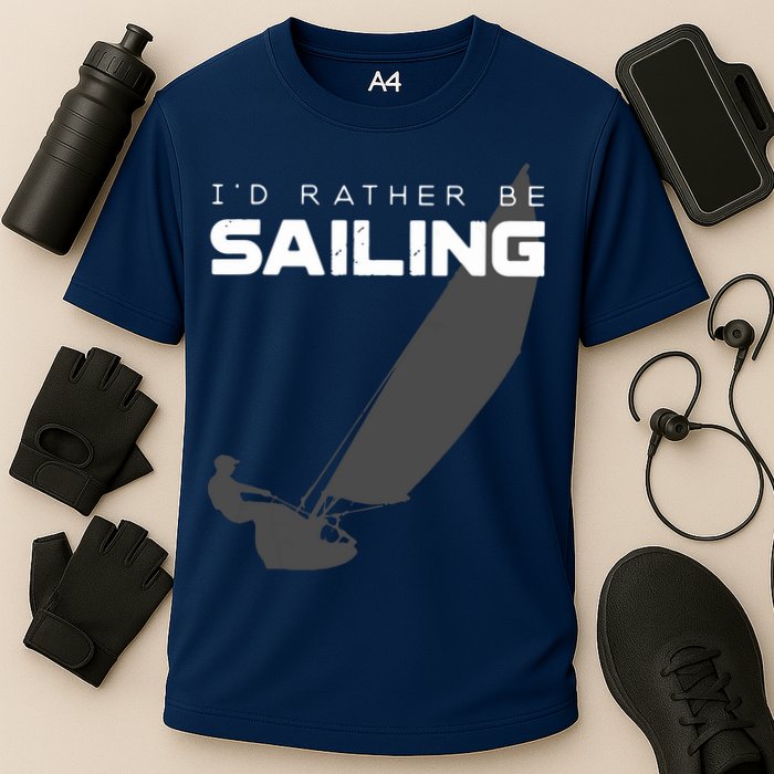 I'd Rather Be Sailing Vintage Sailing Performance Shirt