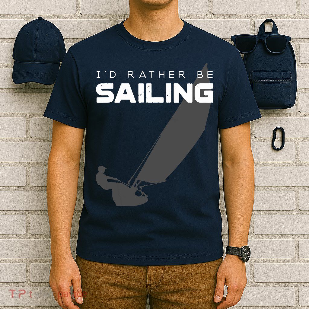 I'd Rather Be Sailing Vintage Sailing T-Shirt