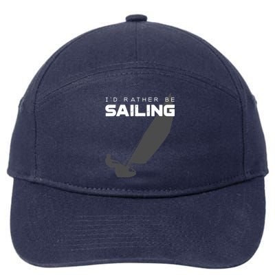 I'd Rather Be Sailing Vintage Sailing 7-Panel Snapback Hat