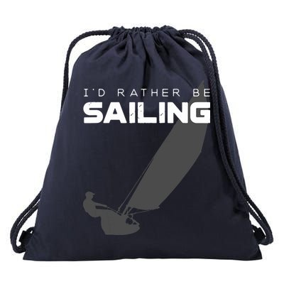 I'd Rather Be Sailing Vintage Sailing Drawstring Bag