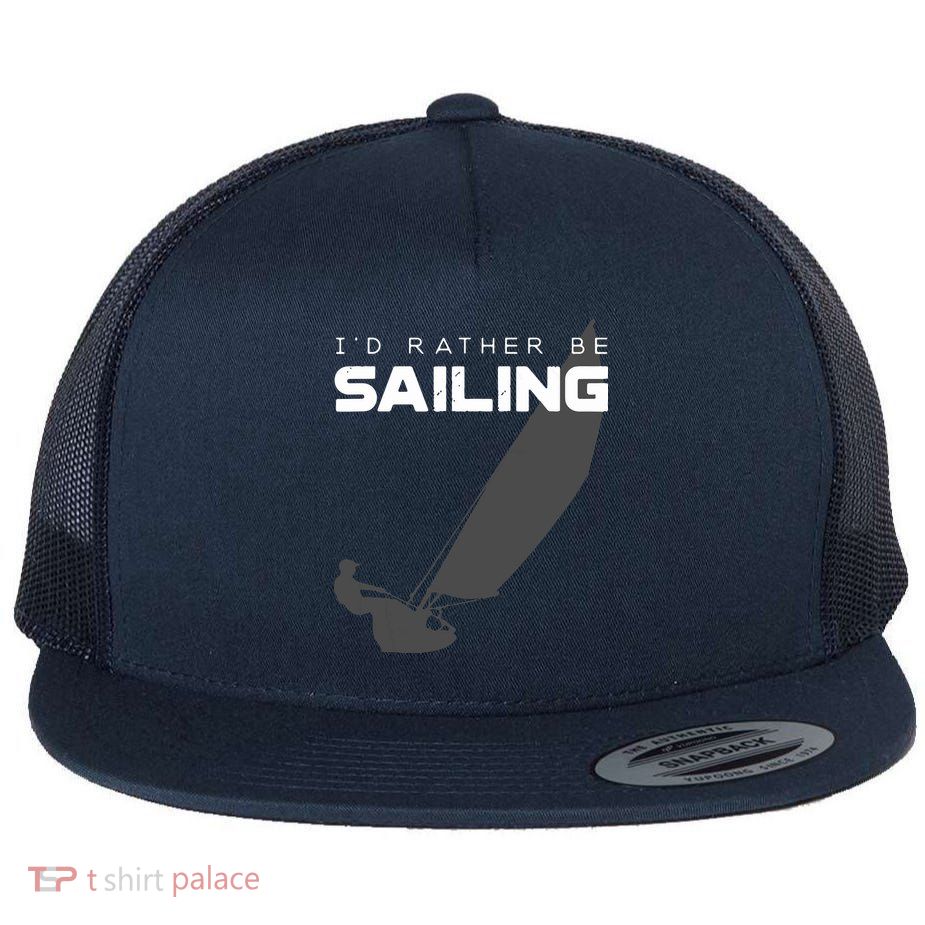I'd Rather Be Sailing Vintage Sailing Flatbill Hat