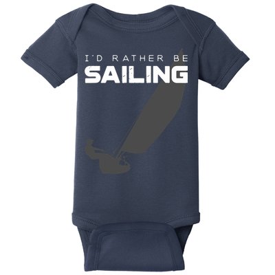 I'd Rather Be Sailing Vintage Sailing Baby Bodysuit