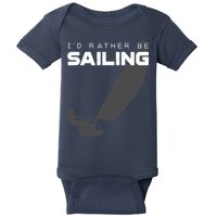 I'd Rather Be Sailing Vintage Sailing Baby Bodysuit