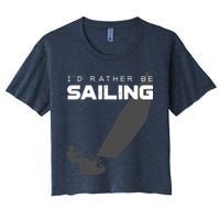 I'd Rather Be Sailing Vintage Sailing Crop Top