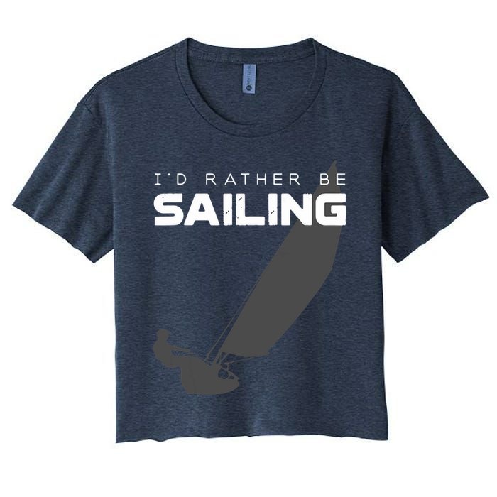 I'd Rather Be Sailing Vintage Sailing Crop Top