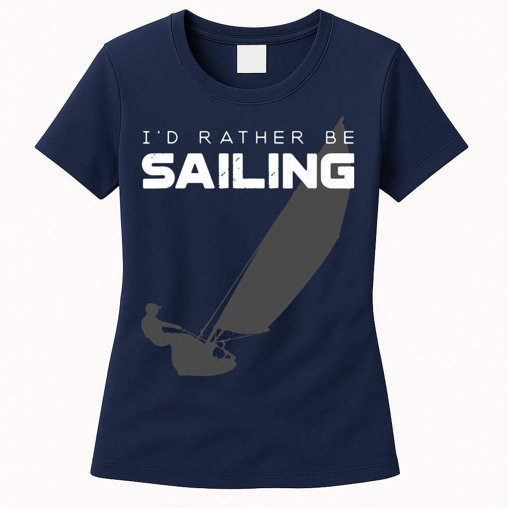 I'd Rather Be Sailing Vintage Sailing Womens T-Shirt