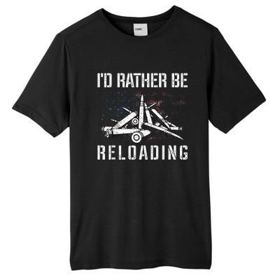 ID Rather Be Reloading Shooter Guns Ammo Tall Fusion ChromaSoft Performance T-Shirt