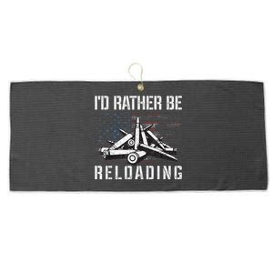 ID Rather Be Reloading Shooter Guns Ammo Large Microfiber Waffle Golf Towel