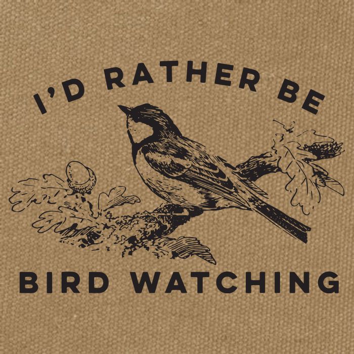 Id Rather Be Bird Watching Birding Nerd Gift Watcher Cotton Canvas Backpack