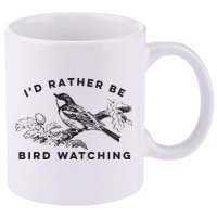 Id Rather Be Bird Watching Birding Nerd Gift Watcher 11oz C Handle Ceramic Mug