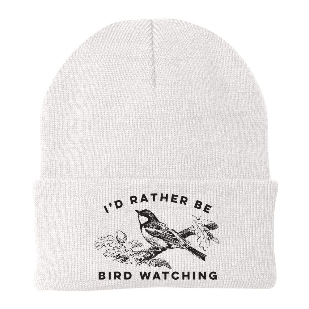 Id Rather Be Bird Watching Birding Nerd Gift Watcher Beanie
