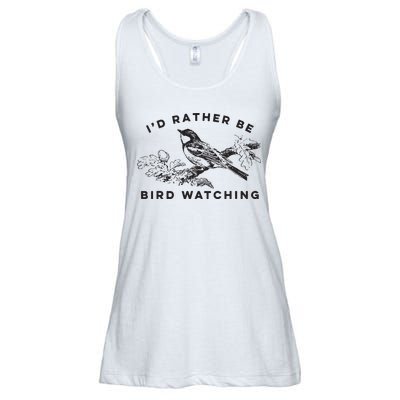 Id Rather Be Bird Watching Birding Nerd Gift Watcher Ladies Essential Flowy Tank