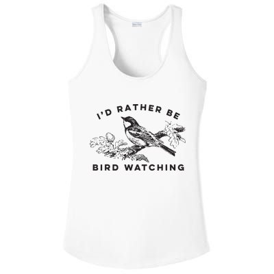 Id Rather Be Bird Watching Birding Nerd Gift Watcher Ladies PosiCharge Competitor Racerback Tank
