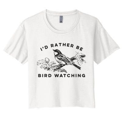 Id Rather Be Bird Watching Birding Nerd Gift Watcher Crop Top