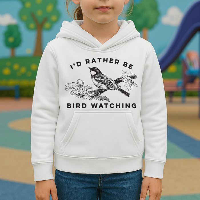 Id Rather Be Bird Watching Birding Nerd Gift Watcher Kids Hoodie
