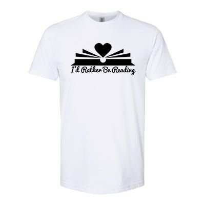 Id Rather Be Reading Cute Bookworm Graphic Meaningful Gift Softstyle® CVC T-Shirt