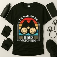 Id Rather Be Bird Watching Retro Bird Watching T-Shirt