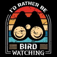 Id Rather Be Bird Watching Retro Bird Watching Mousepad