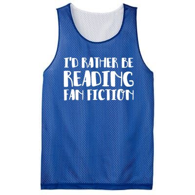 Id Rather Be Reading Fan Fiction Gift Mesh Reversible Basketball Jersey Tank