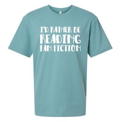 Id Rather Be Reading Fan Fiction Gift Sueded Cloud Jersey T-Shirt