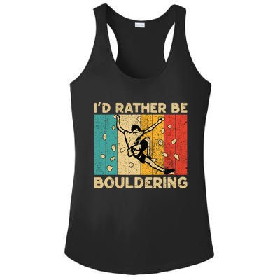 ID Rather Bouldering Funny Rock Climbing Bouldering Ladies PosiCharge Competitor Racerback Tank