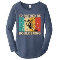 ID Rather Bouldering Funny Rock Climbing Bouldering Women's Perfect Tri Tunic Long Sleeve Shirt