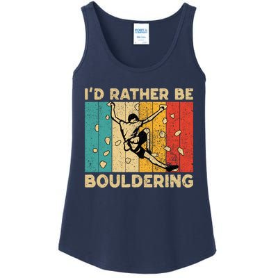 ID Rather Bouldering Funny Rock Climbing Bouldering Ladies Essential Tank