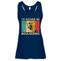 ID Rather Bouldering Funny Rock Climbing Bouldering Ladies Essential Flowy Tank