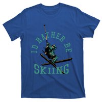 Id Rather Be Skiing Funny Retro Vintage Skiers Funny Gift T-Shirt