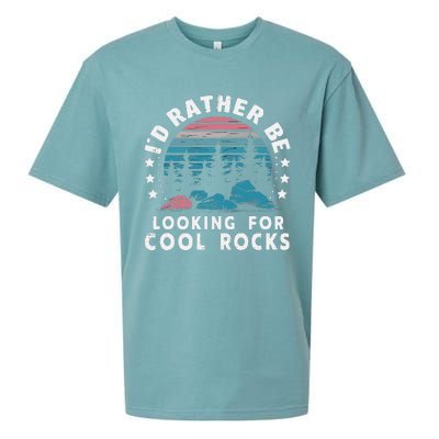 ID Rather Be Looking For Cool Rocks Sueded Cloud Jersey T-Shirt