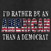 Id Rather Be An American Than A Democrat USA American Flag Adult Drive Performance Visor