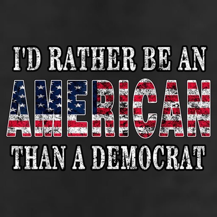 Id Rather Be An American Than A Democrat USA American Flag Adult Drive Performance Visor