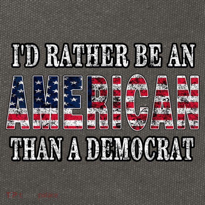 Id Rather Be An American Than A Democrat USA American Flag Cotton Canvas Backpack
